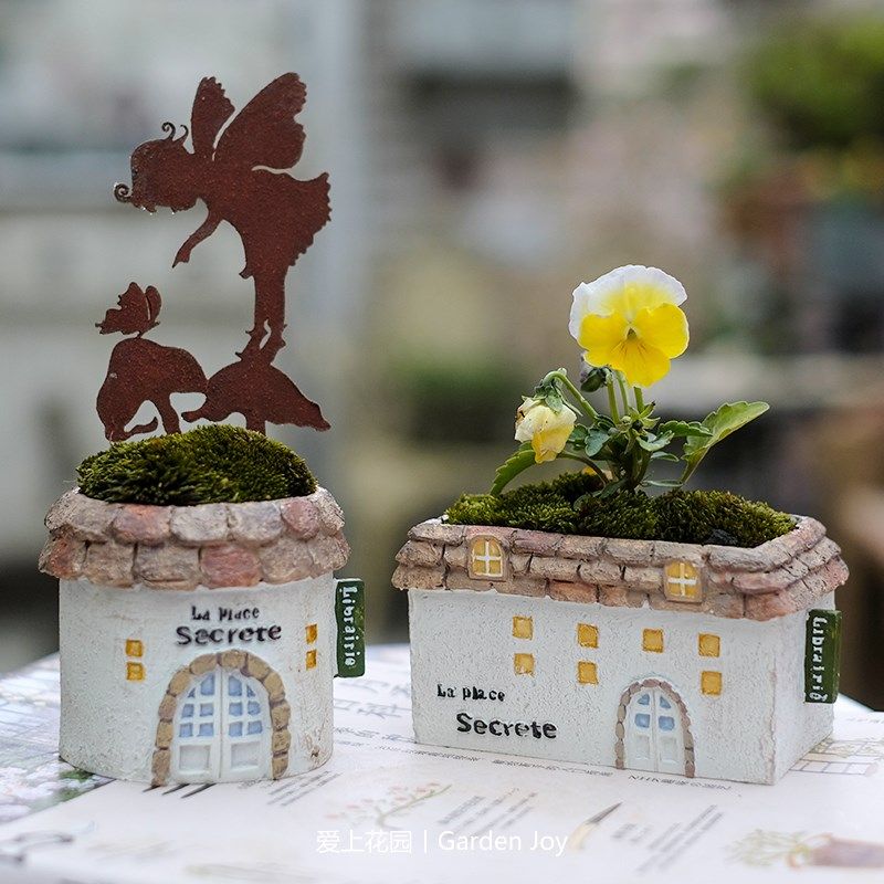 爱上花园丨园艺杂货 庭院装饰树脂摆件氧化镁瓦房小房子小花盆,鲜花速递/花卉仿真/绿植园艺,其它园艺用品,淘宝优惠券,粉丝福利购,淘宝优惠卷