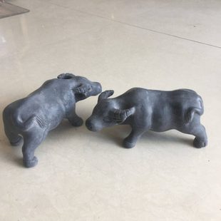 水石十二生肖牛立工艺品水站牛摆件牛街客厅青牛石雕牛石头华尔