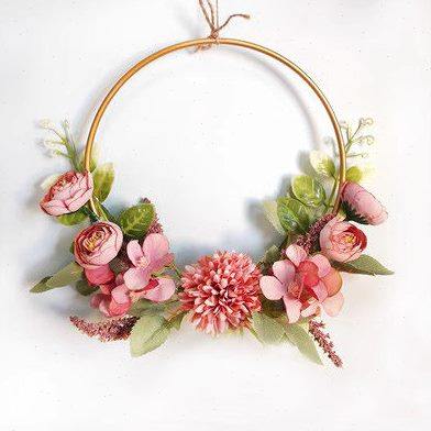 粉色花环家居装饰品门挂饰件客厅房间玄关餐厅乔迁家用场景布置,家居饰品,壁饰,淘宝优惠券,粉丝福利购,淘宝优惠卷