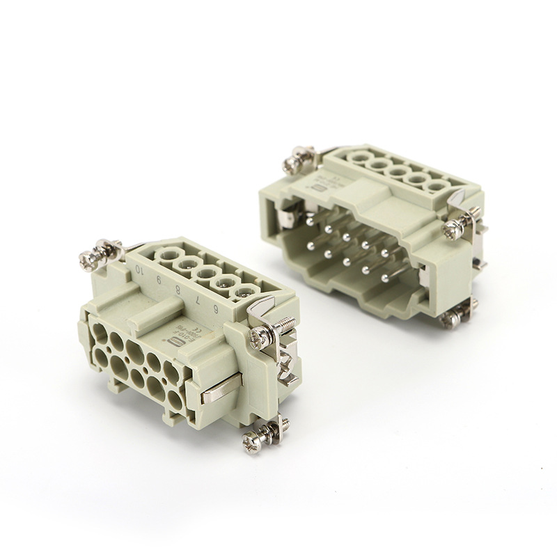 高结构侧出矩形插重载连接器 热流道接插件 HDC-HE-010-1D-PG16