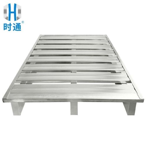 时通托盘镀锌金属叉车托盘超市货物仓库防潮垫板托盘冷轧钢半铺10