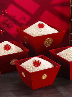 实木日进斗金仿古米斗客厅创意装饰老式结婚用升四方升子桌面摆件