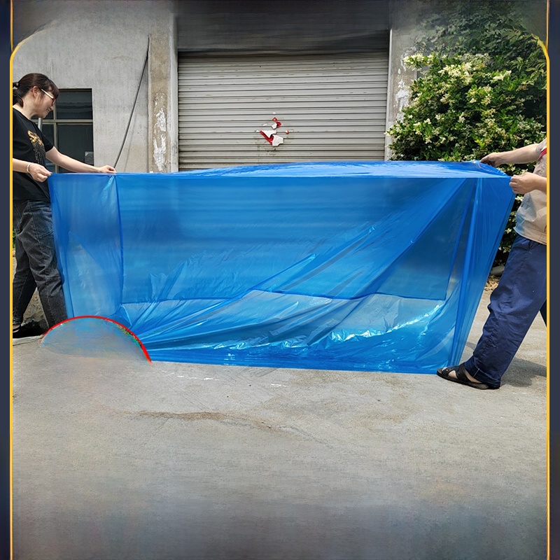 PE防潮四方底塑料袋机器托盘罩子蓝色防尘塑料袋立体袋方底袋定做