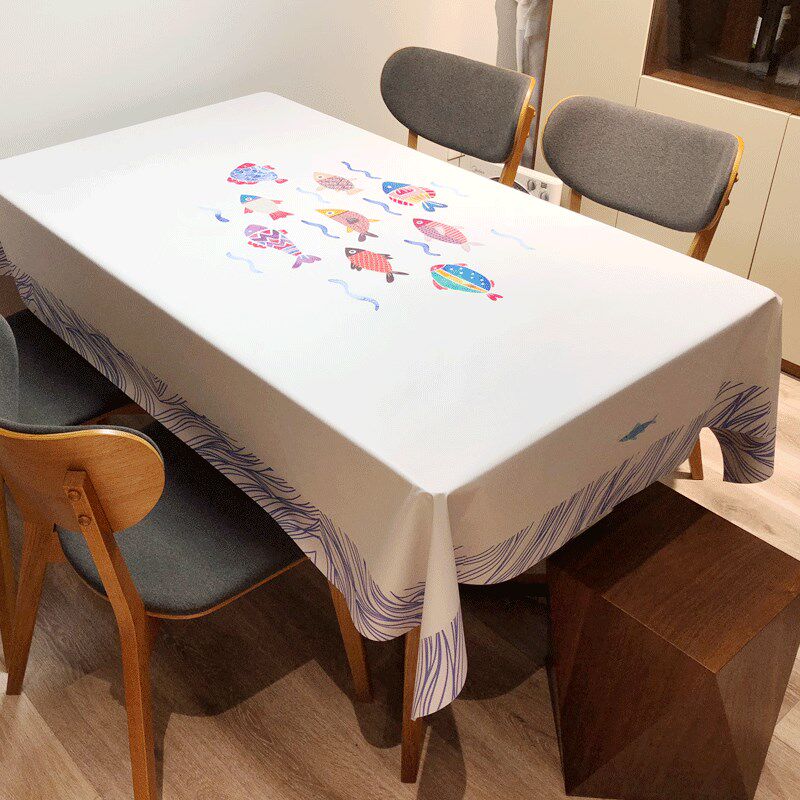 无味pvc防水防油防烫免洗餐桌布田园餐桌垫光面茶几长方形台布