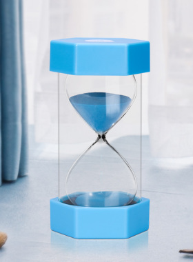沙漏计时器10/20/30分钟半一小时儿童防摔吃饭家居流沙瓶个性摆件