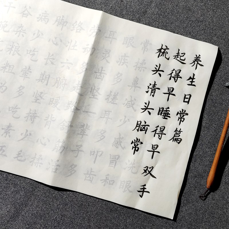 健康养生系列诗歌欧体小楷3-4cm毛笔字帖入门临摹初学者书法套装