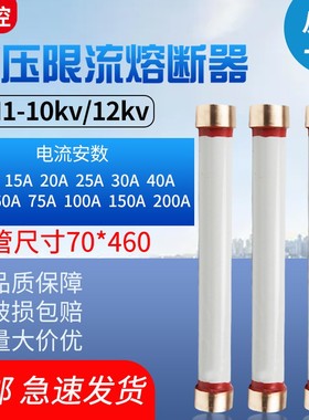 豫控RN1-10/12kv-10A50A60A75A100A150A200A高压限流熔断器保险管