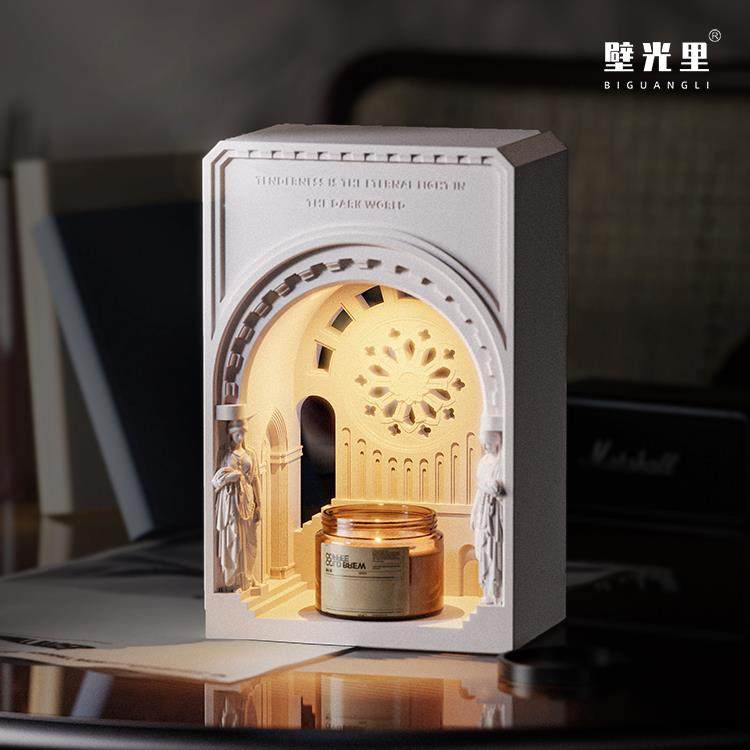 壁光里融蜡灯礼物烛灯建筑氛围灯新婚生日节日女生香薰灯台灯小众