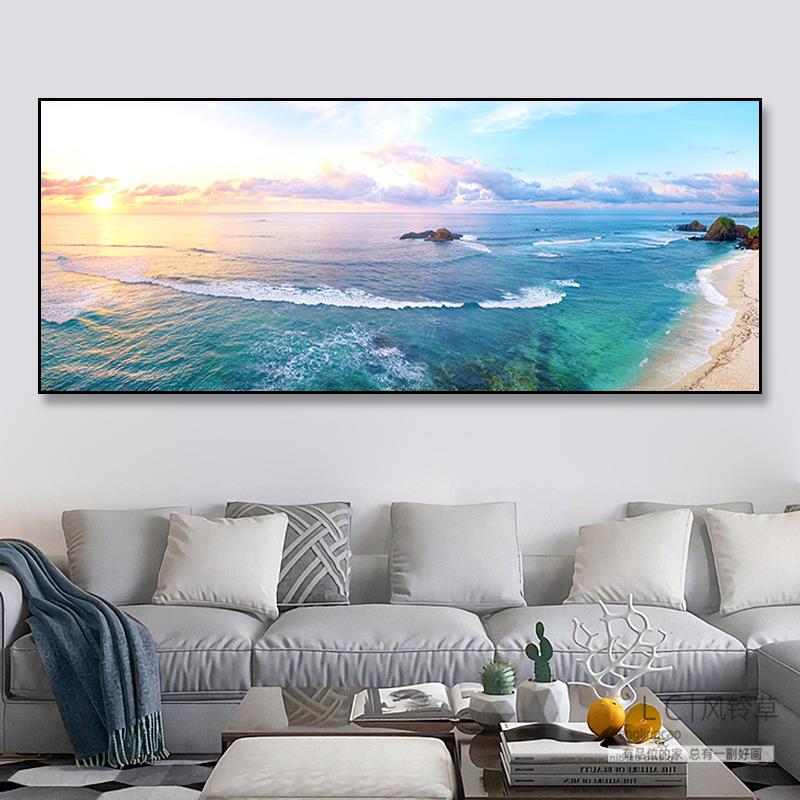 5D钻石画满钻石新客厅海景2025点钻石十字绣钻石刺绣卧室海边大画