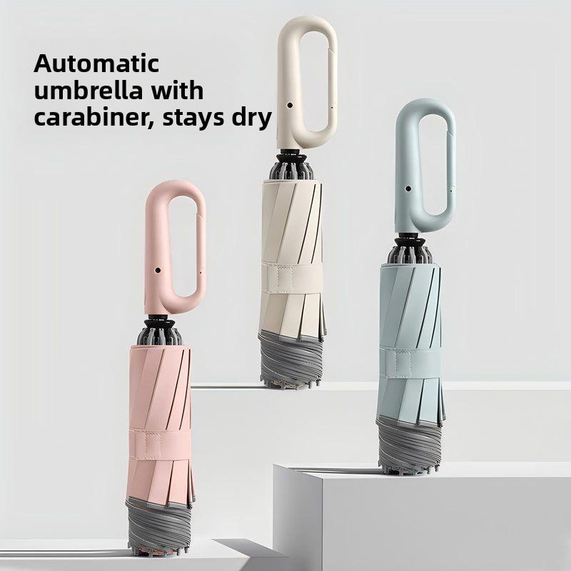 全自动折叠雨伞环扣防风加厚耐用雨伞大号双人晴雨两用伞反向雨伞