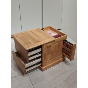 实木保险柜暗格床头柜边柜原木风收纳储物柜家用藏东西防盗多功能