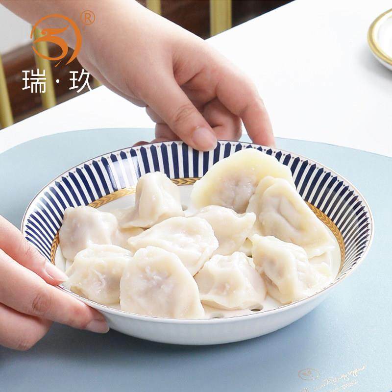 水饺盘双层沥水盘控油盘水果盘家用骨瓷8英寸餐具盘子深盘子菜碟,餐饮具,盘,淘宝优惠券,粉丝福利购,淘宝优惠卷