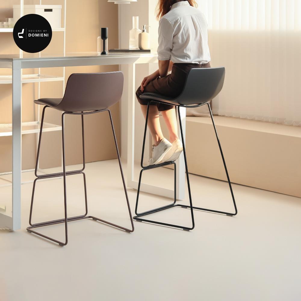 北欧现代简约靠背吧椅意式酒吧椅高脚吧凳办公室前台咖啡室吧椅子