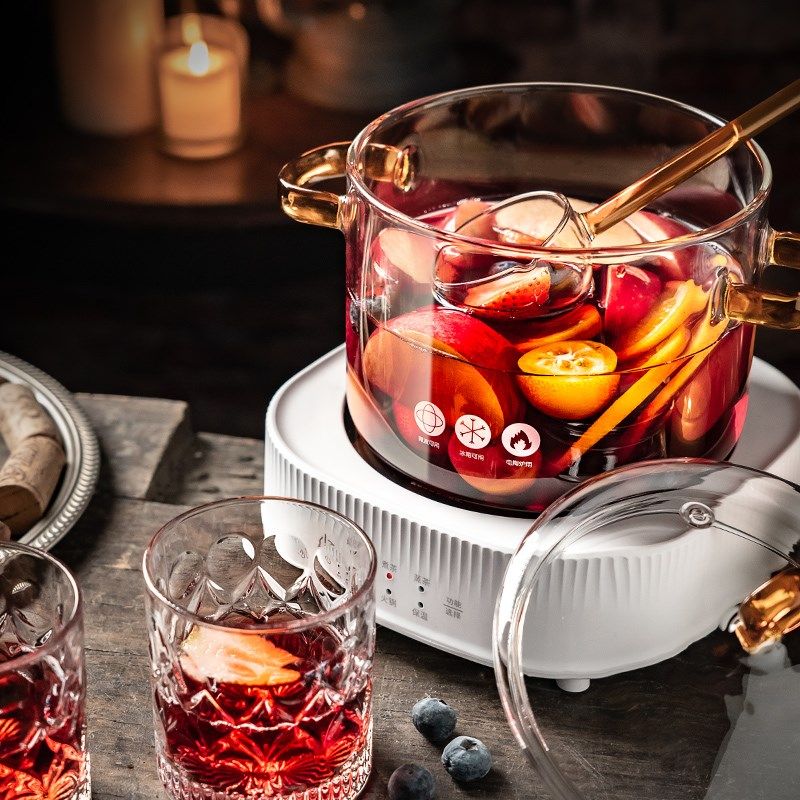 煮红酒专用锅具套装冬天明火电陶炉耐高温玻璃器皿围炉热红酒汤锅