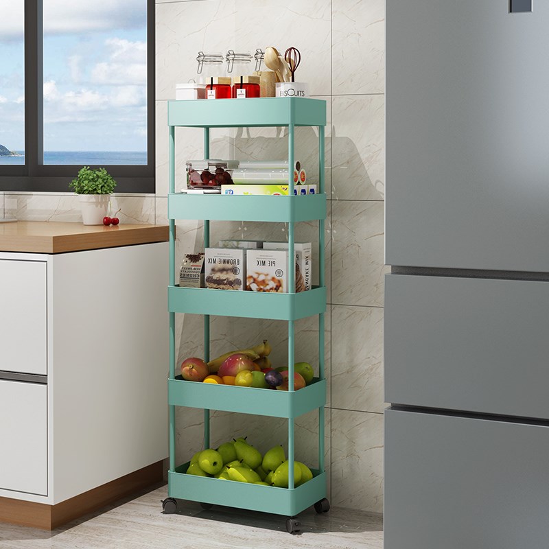 浴室小型收纳推车厨房夹缝置物架落地多层超窄22cm冰箱侧边角缝隙