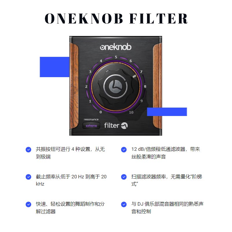 WAVES14 OneKnob Filter电子音乐滤波插件混音模拟合成器