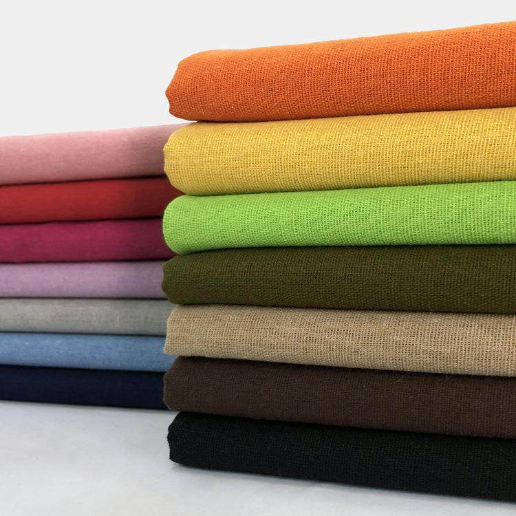 棉麻布料纯色加厚亚麻布料 沙发窗帘桌布拍照背景布坐垫靠垫布料