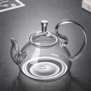 电陶炉可用花茶煮茶壶 高硼硅玻璃凤尾茶壶 大容量耐热玻璃高把壶