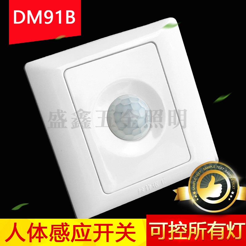 绿锋DM91B人体感应延时开关楼道220v红外线智能光控开关LED节能灯
