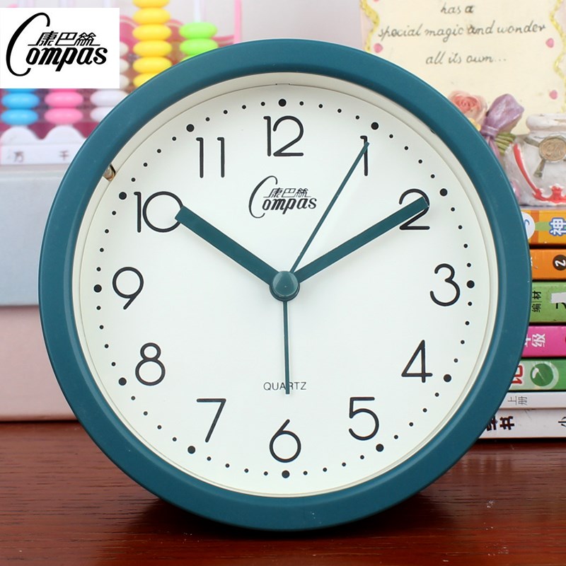 康巴丝简约闹钟学生用静音夜灯电子钟卡通儿童钟表闹铃卧室床头钟