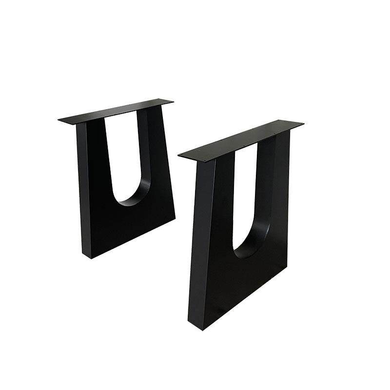 现代简约桌腿碳素钢金属桌架电脑桌餐桌腿支架实木大板办公桌桌脚