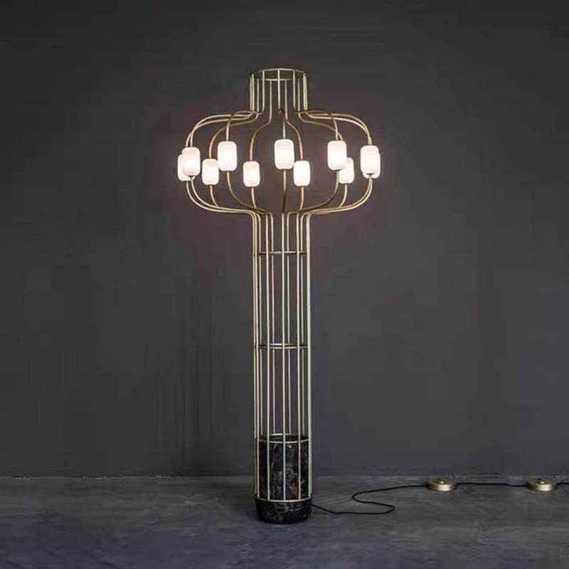 现代轻奢设计师创意客厅落地灯软装设计别墅宾馆民宿大厅落灯