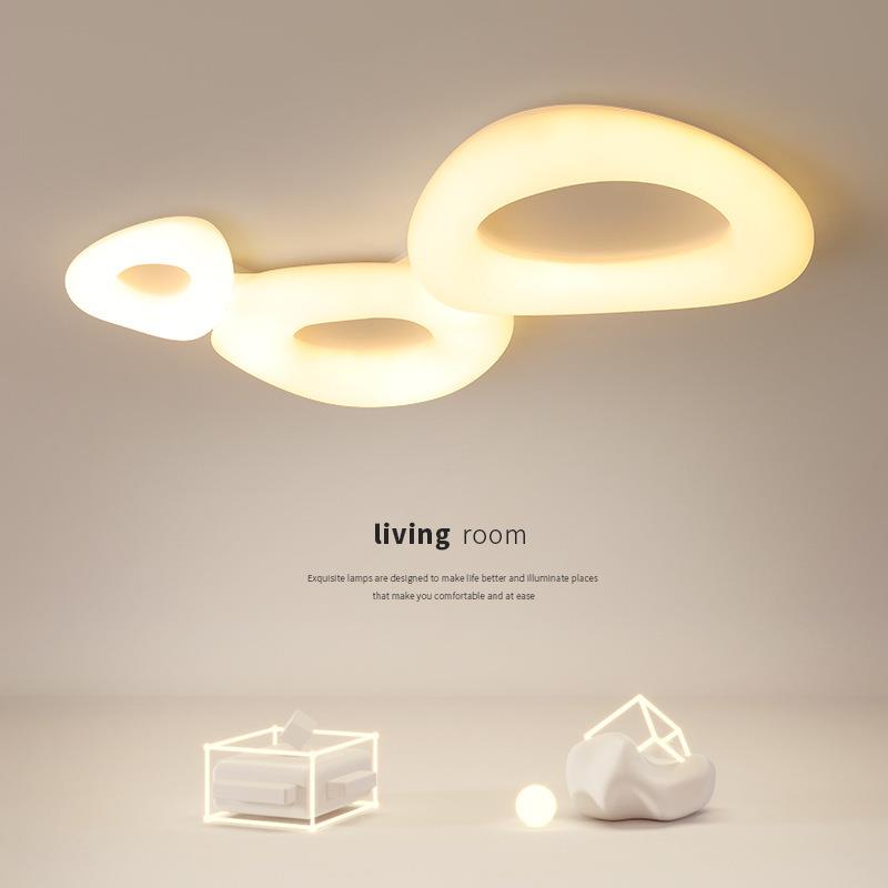 北欧客厅灯现代简约led吸顶灯设计师奶油风曲奇艺术卧室餐厅主灯
