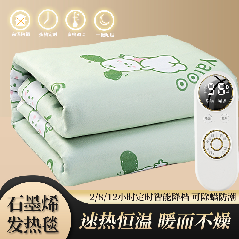 官方正品双人双控定时调温电热毯