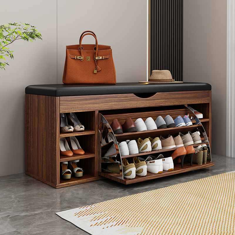 可坐式翻斗鞋柜穿换鞋凳一体家用入户玄关收纳储物进门口靠墙坐凳