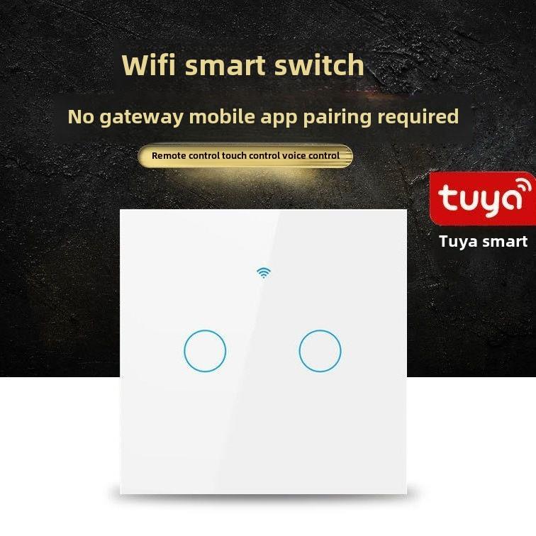 图雅智能开关86触控Wifi语音Ai音箱单火/零火中性支持小度音箱
