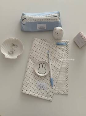 henceforth｛素白黑点｝波点餐垫手作韩系桌垫盖布双面韩国面料