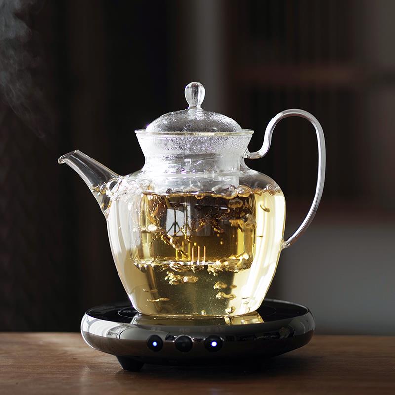 玻璃烧水壶可明火耐高温养生家用大容量泡茶壶电陶炉专用全玻璃壶