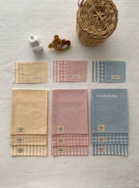 henceforth手作彩色格纹餐垫布艺餐垫桌面装饰背景ins风韩国面料