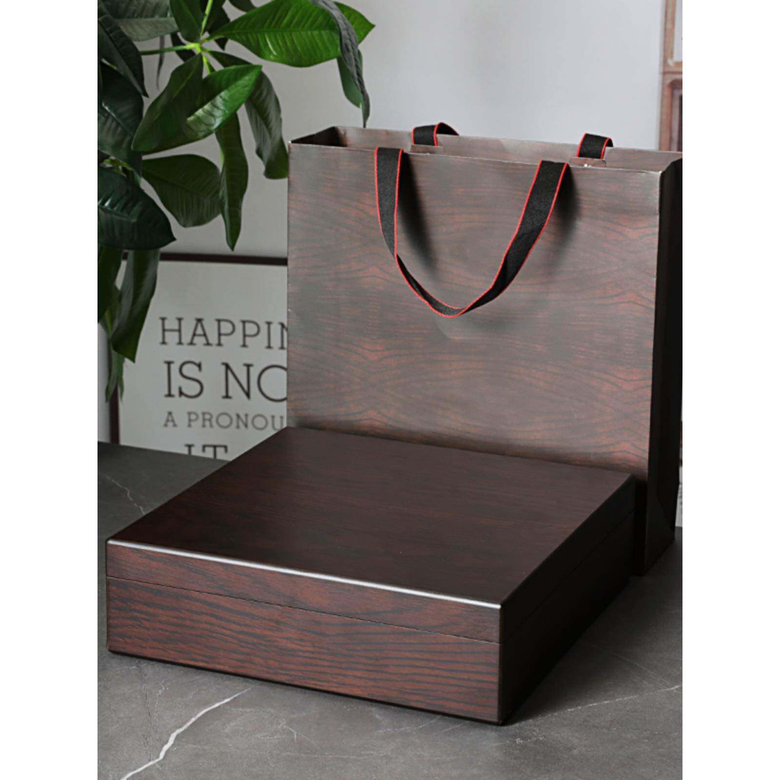 普洱茶饼包装盒空礼盒高端覆古通用乌木红木实木单饼福鼎白茶定制