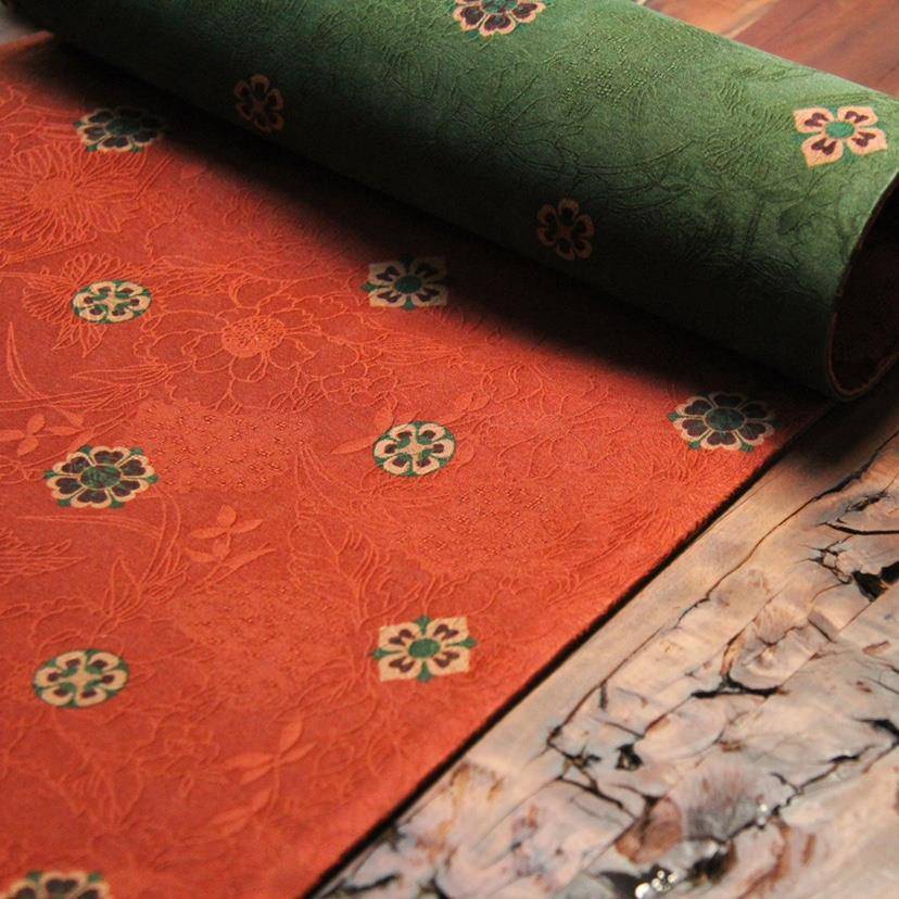 香云纱茶席双面双色茶桌垫中国风复古红色桌旗古朴茶桌布杯垫壶垫