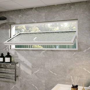 铝合金暗卫采光窗通风窗方形中轴旋转窗采光窗户防窥玻璃窗