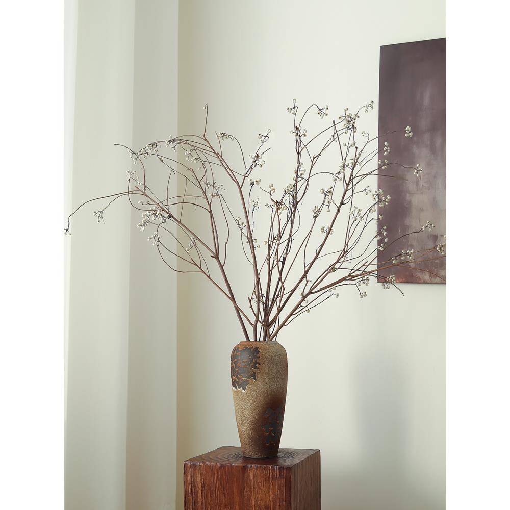 乌桕果干花花束天然风干真花侘寂风长树枝民宿装饰插花小白果干花