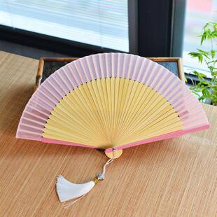 寄明月舞蹈扇子永夜星河开合顺滑跳舞专用汉服古风折扇中国风