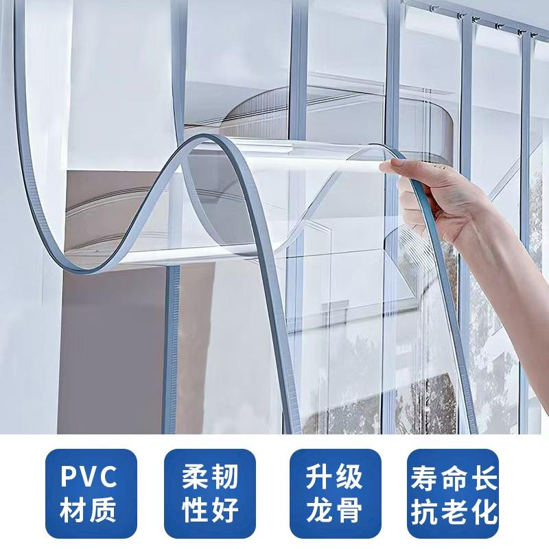 空调防风挡冷气店铺商用新款pvc透明塑料超市家用免打孔隔断门帘