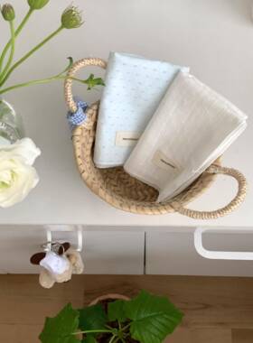 henceforth春季新品餐垫白色提花餐巾纯棉双层方形ins风桌面装饰