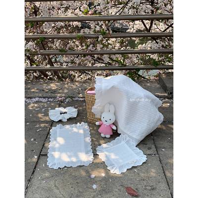 henceforth新款创意花边杯垫餐垫桌面装饰垫子小众手作布艺餐垫棉