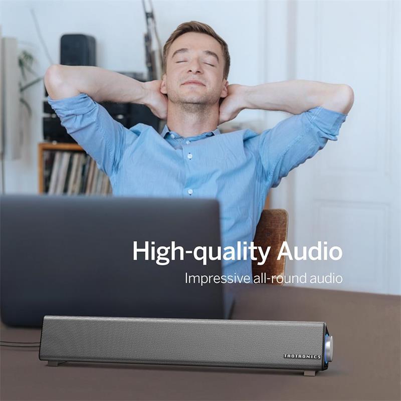 TaoTronics SK018外贸进出口长条形蓝牙桌面回音壁电脑音响箱声霸