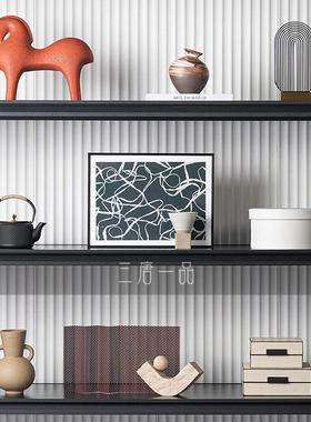 现代高档酒店空间展示设计样板间装饰新中式茶柜摆件软装陈列搭配