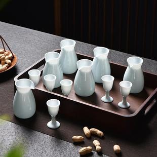 影青瓷白酒杯烈酒名酒高档分酒器壶套装10ml一口杯会客小酒杯酒具