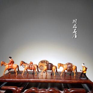 精品树脂小摆件茶马古道马帮奇石盆景假山沙盘枯山水微景造景装饰