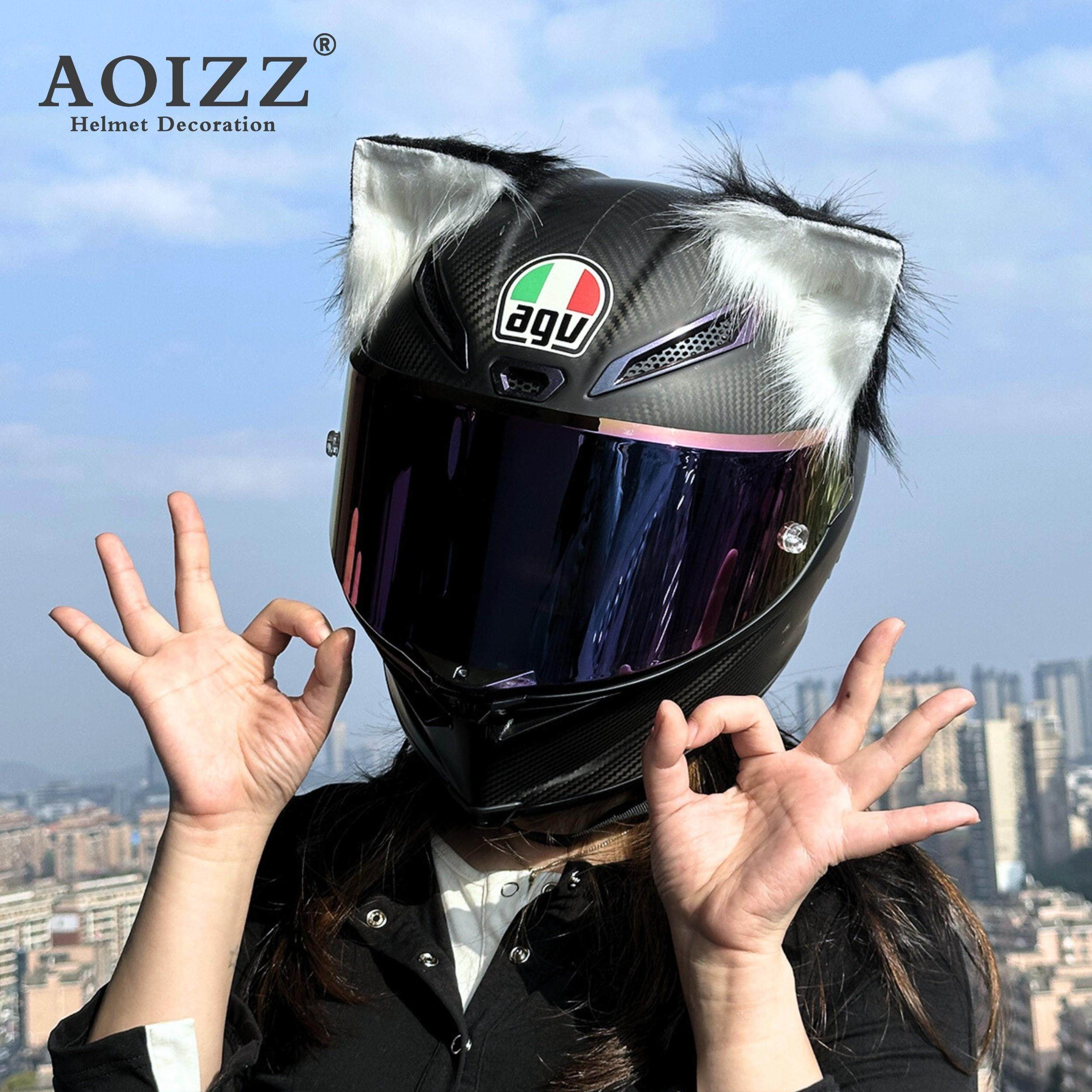 ◆AOIZZ◆尖三角拆卸折叠小型安全帽装饰配饰耳朵机车滑雪电动摩,摩托车/装备/配件,头盔饰配,淘宝优惠券,粉丝福利购,淘宝优惠卷