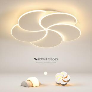 光创意主卧室灯简约现代LED吸顶灯小客厅灯花朵饭厅灯中山灯具