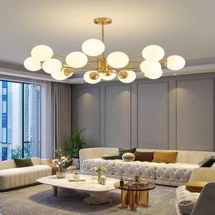 北欧魔豆客厅吊灯餐厅卧室现代简约灯具配led灯泡网红分子灯