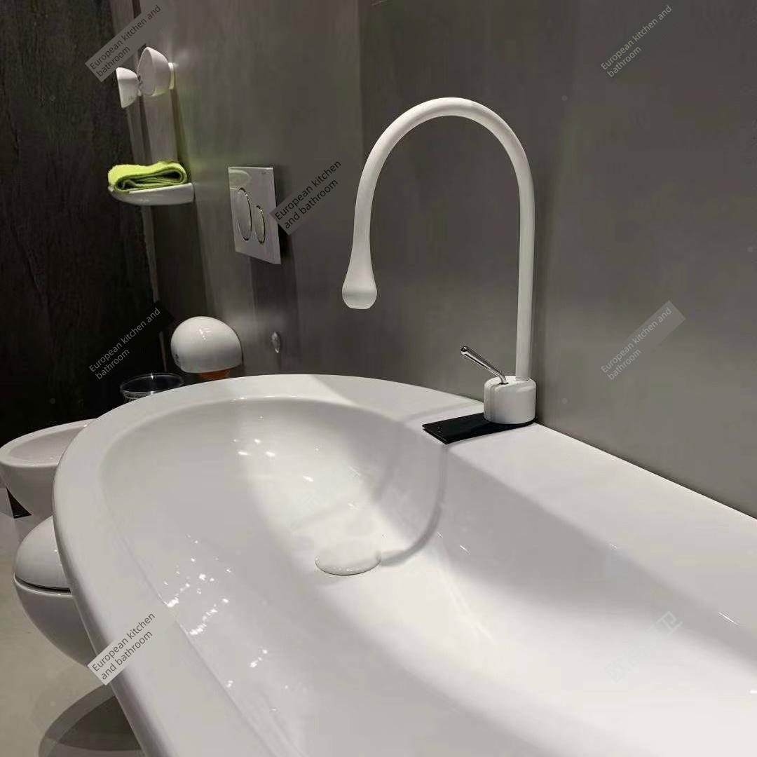 意大利捷仕gessi goccia面盆龙头33601黑色白色拉丝铜33602 33603