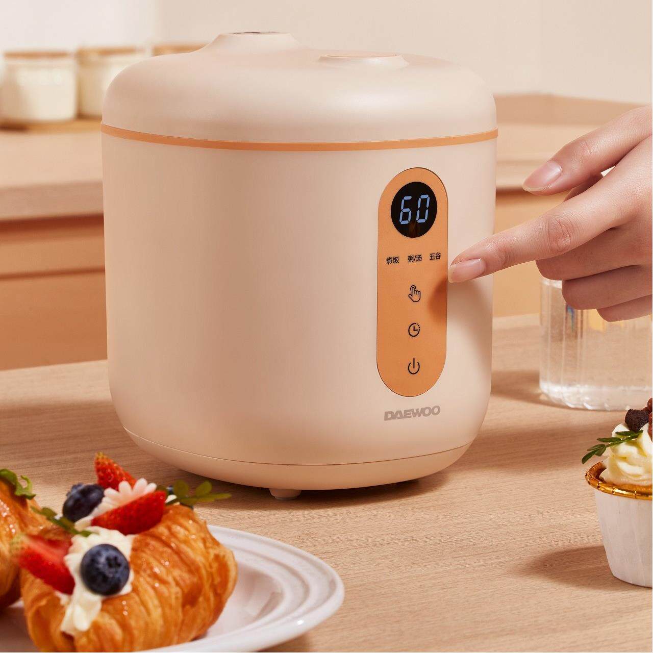 daewoo韩国大宇迷你电饭煲婴儿宝宝煮粥1一2人杂粮多功能小电饭锅